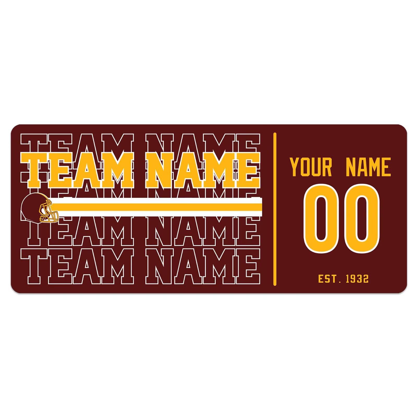 ANTKING W Mouse Pad Custom Name and Number Desk Pad for Men Women Youth Gifts