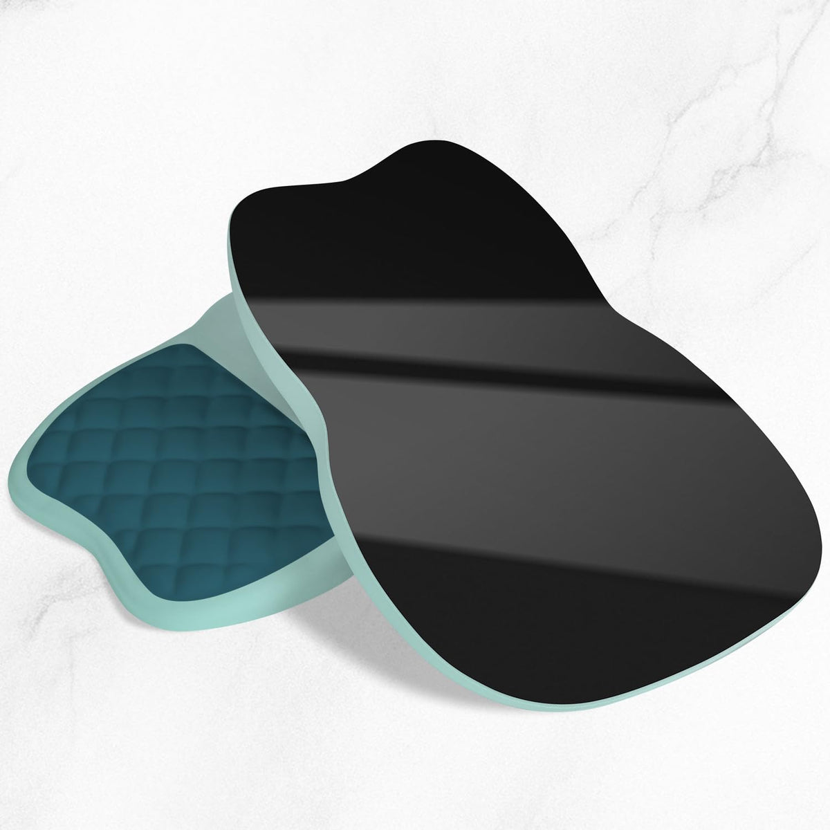 ITNRSIIET Ergonomic Mouse Pad Wrist Support with Memory Foam Massage Bulge & Non-Slip PU Base
