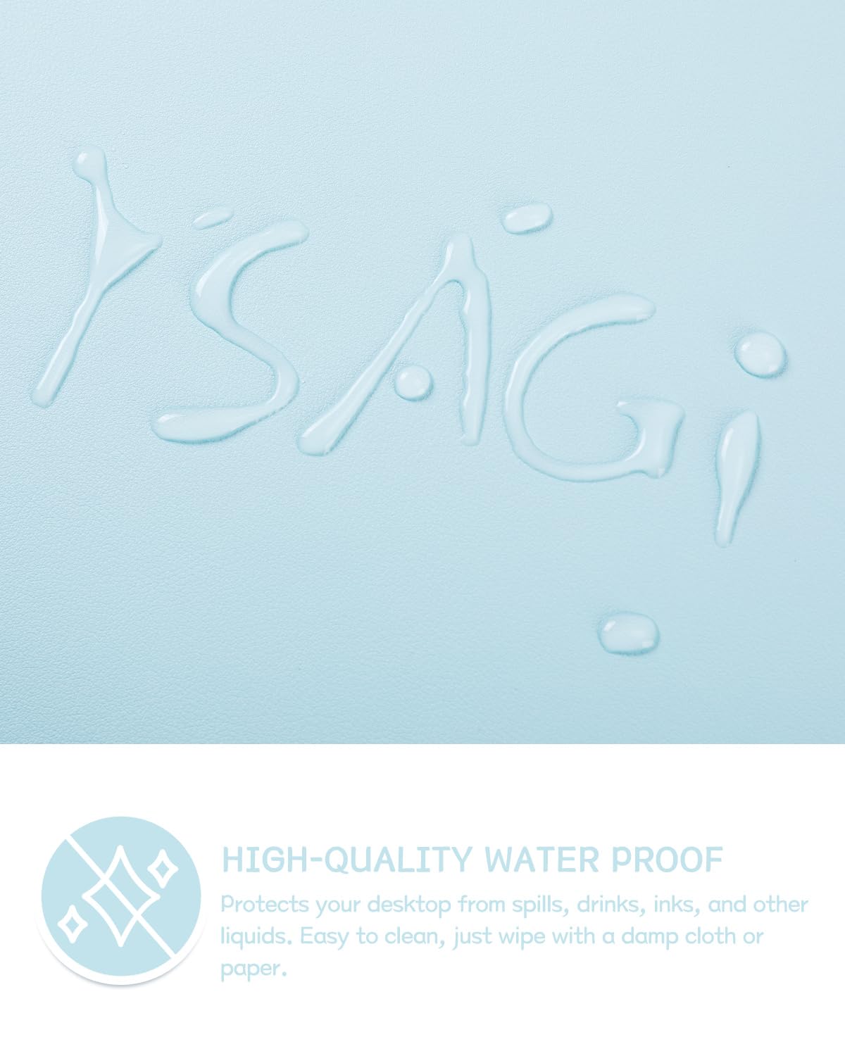 YSAGi Non-Slip Leather Desk Pad L Size, Waterproof Laptop Computer Desk Keyboard Mat, Table