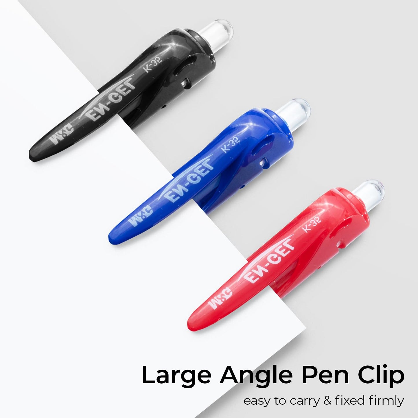 M&G 30 Pcs Retractable Gel Pens, 0.5mm Fine Point, 21 Black, 6 Blue, 3 Red