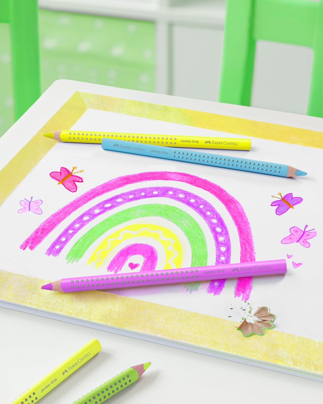 Faber Castell 110994"Jumbo Grip Neon" Crayons