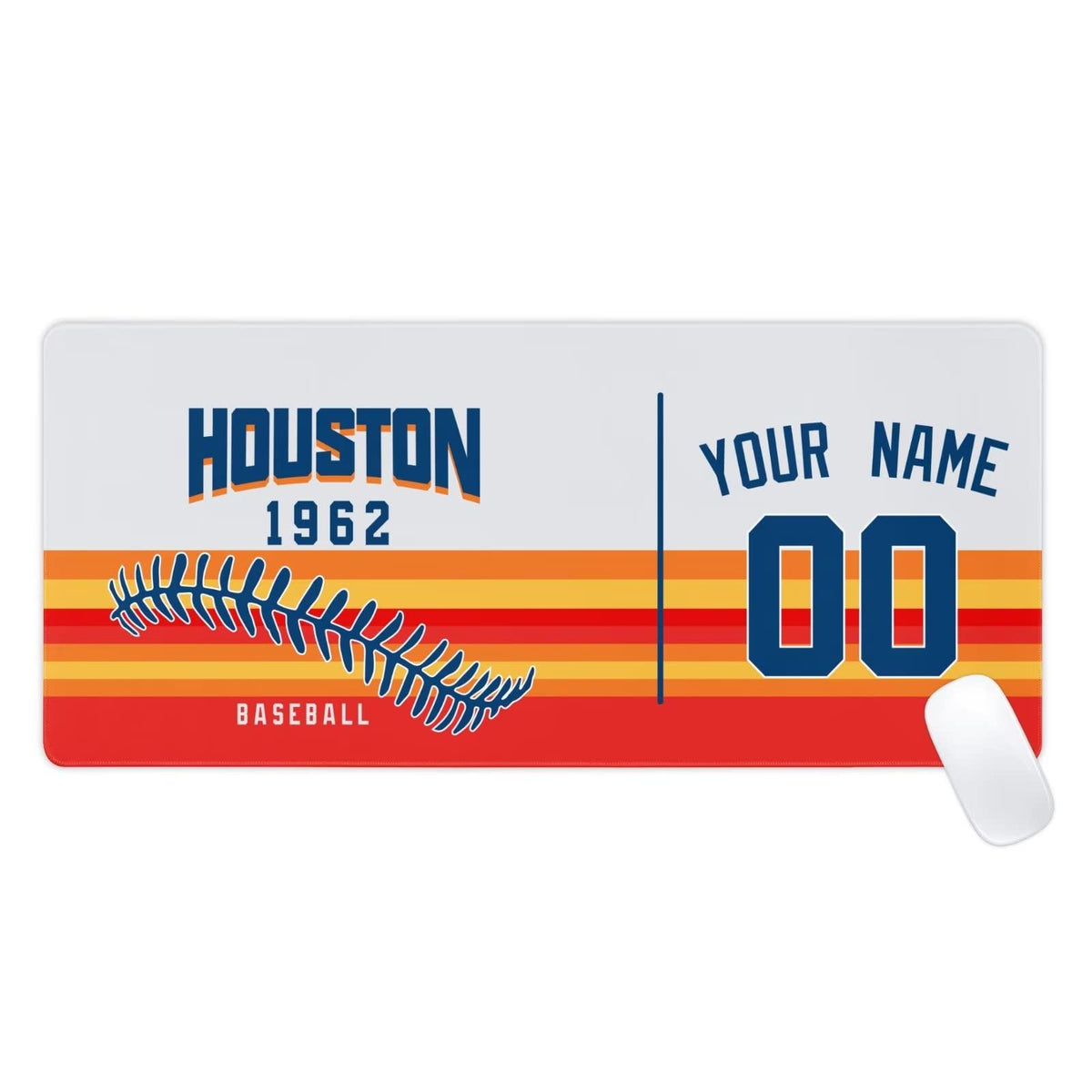 Houston Mouse Pad Custom Any Name and Number Personalized Desk Pad for Men Women Youth Gifts