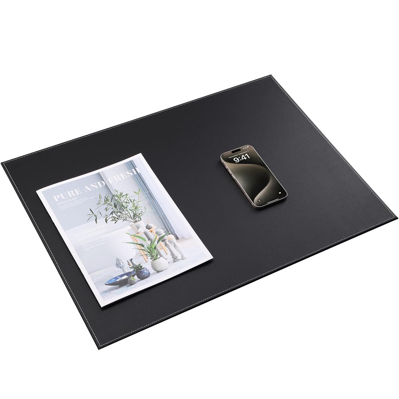 KINGFOM Desk Pad & Mat 24" x 18" Protector Large Mouse Pad PU Leather for Desktops and Laptops
