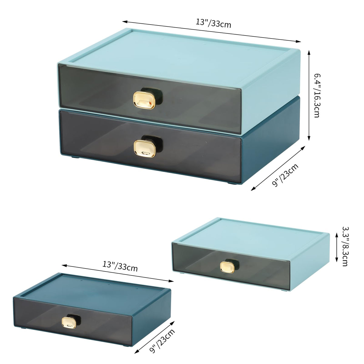 OSteed Desktop Storage Drawers, Plastic Countertop Printer Paper Organizer