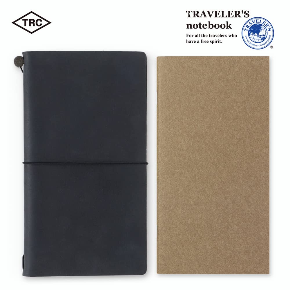 DESIGNPHIL 14246006 Midori Traveler's Notebook, Refill, Squared, 2-Pack, Regular Size