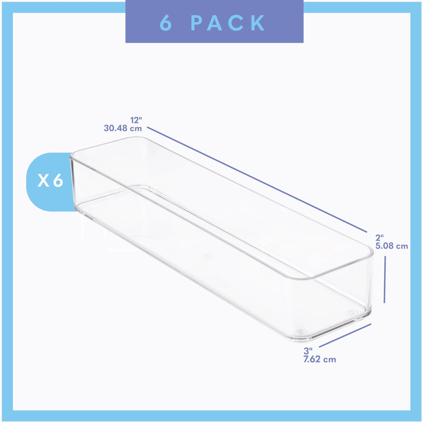 primebox Plastic Clear Drawer Organizers. Bathroom, Kitchen, Bedroom, Gadgets, Office Organizer