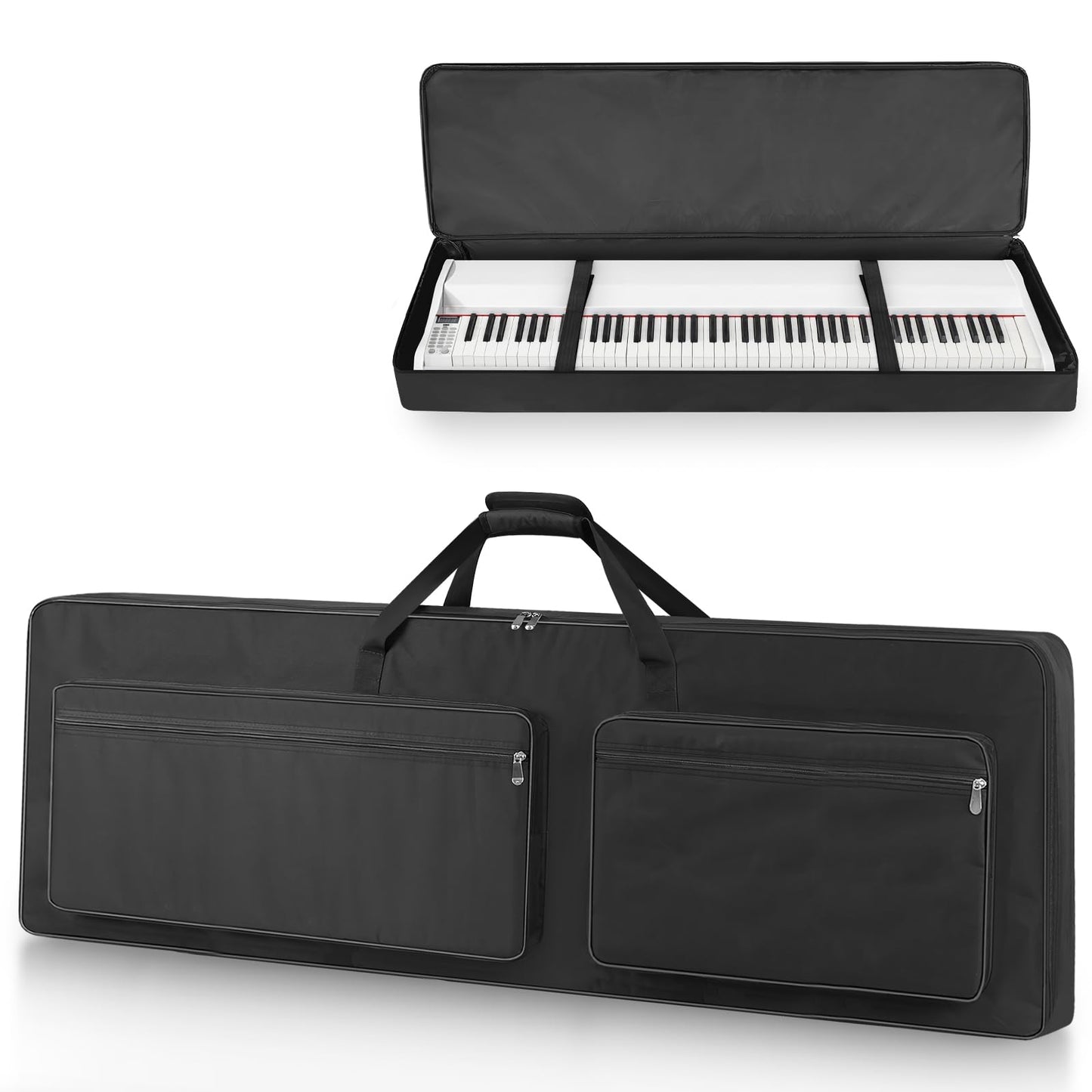 XIDIHF 88 Key Keyboard Case 53.9''x7.1''x14.6'', Portable Padded Piano Bag Keyboard Gig Bag with