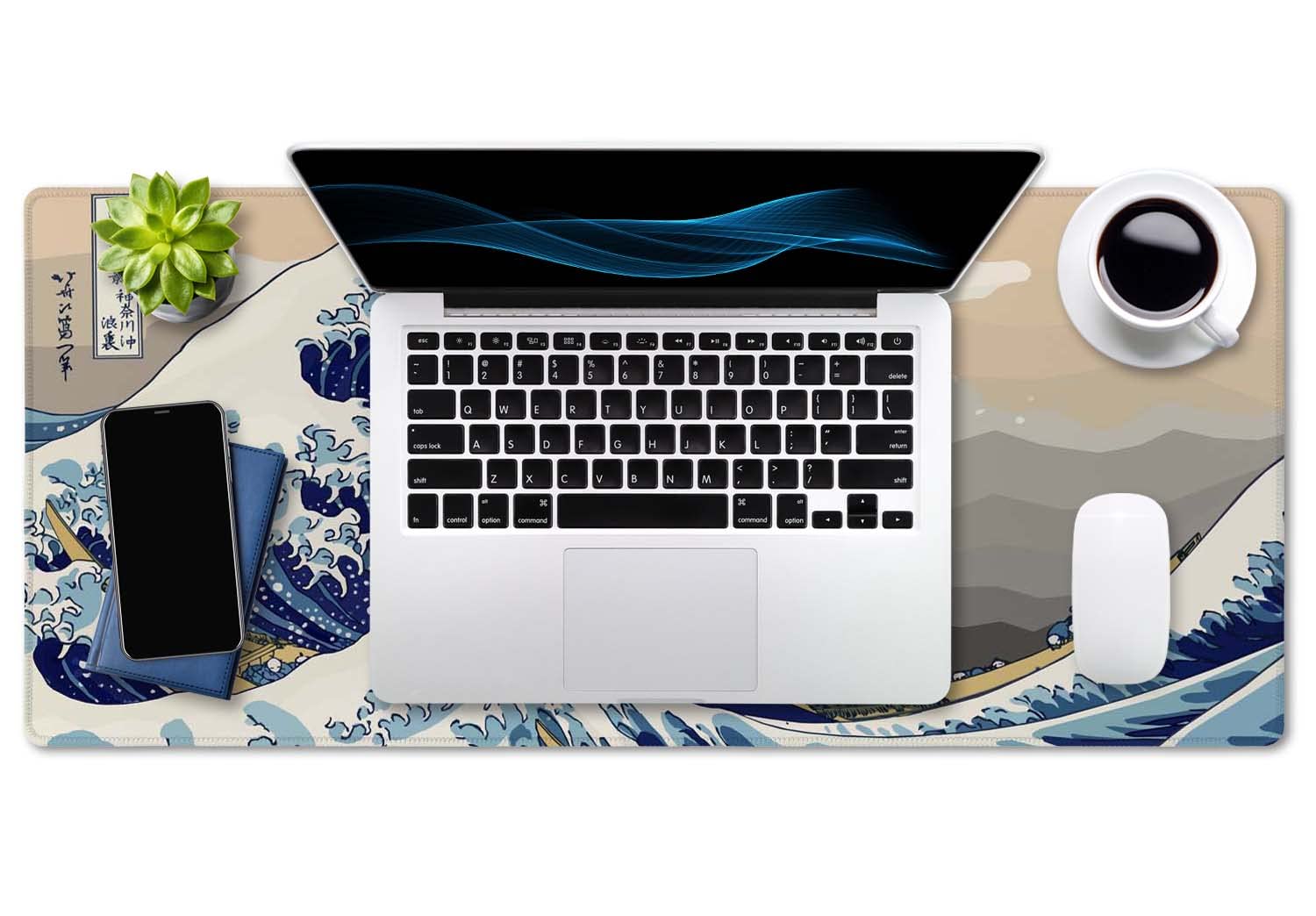 SSOIU Extended Gaming Mouse Pad (35.5x15.7 in), Large Stable Rubber Base Mousepad with Stitched
