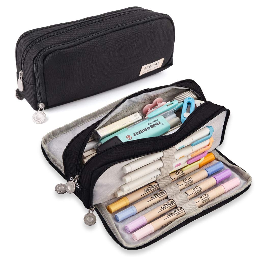 iSuperb Large Pencil Case 3 Compartments Pencil Pouch Big Capacity Pencil Bag for Kids Teen Girls
