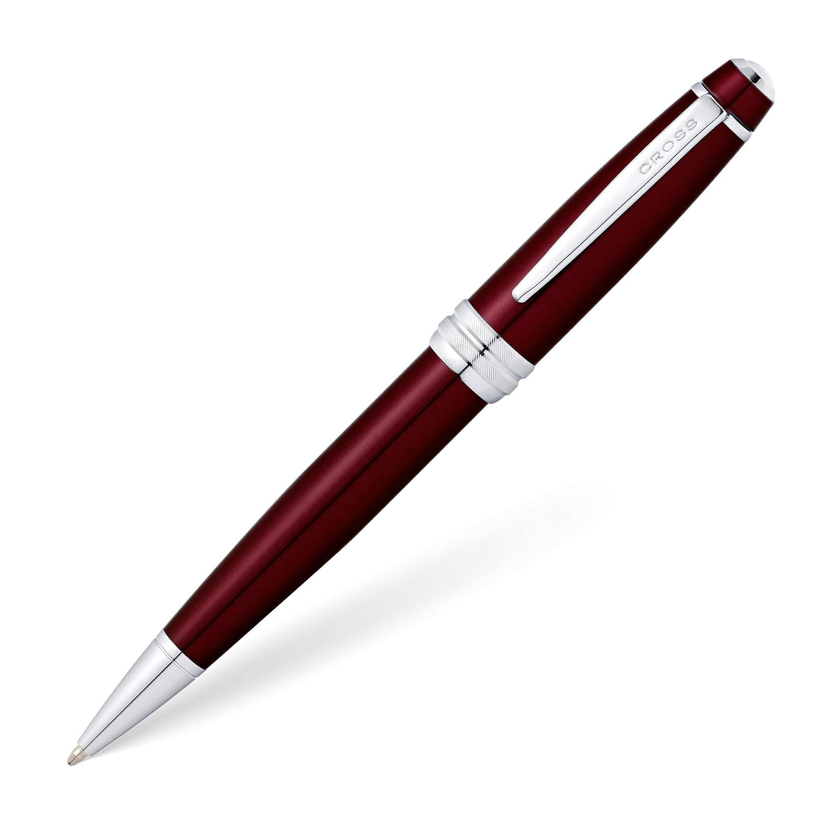 Cross Bailey Red Lacquer Ballpoint Pen, Medium Point, Black Ink