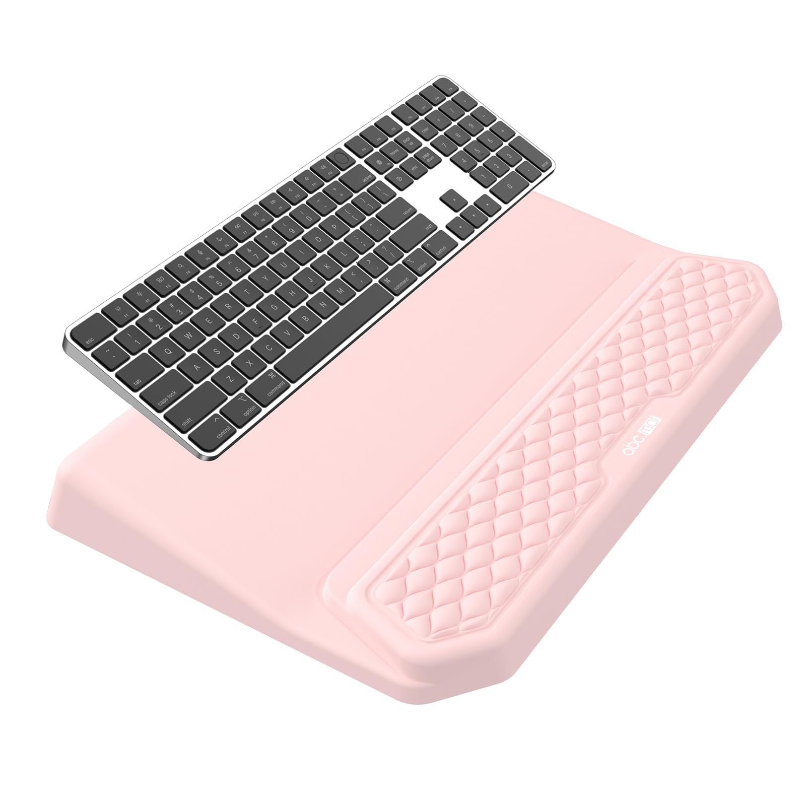 2-in-1 Ergonomic Keyboard Stand with Wrist Rest, Pink