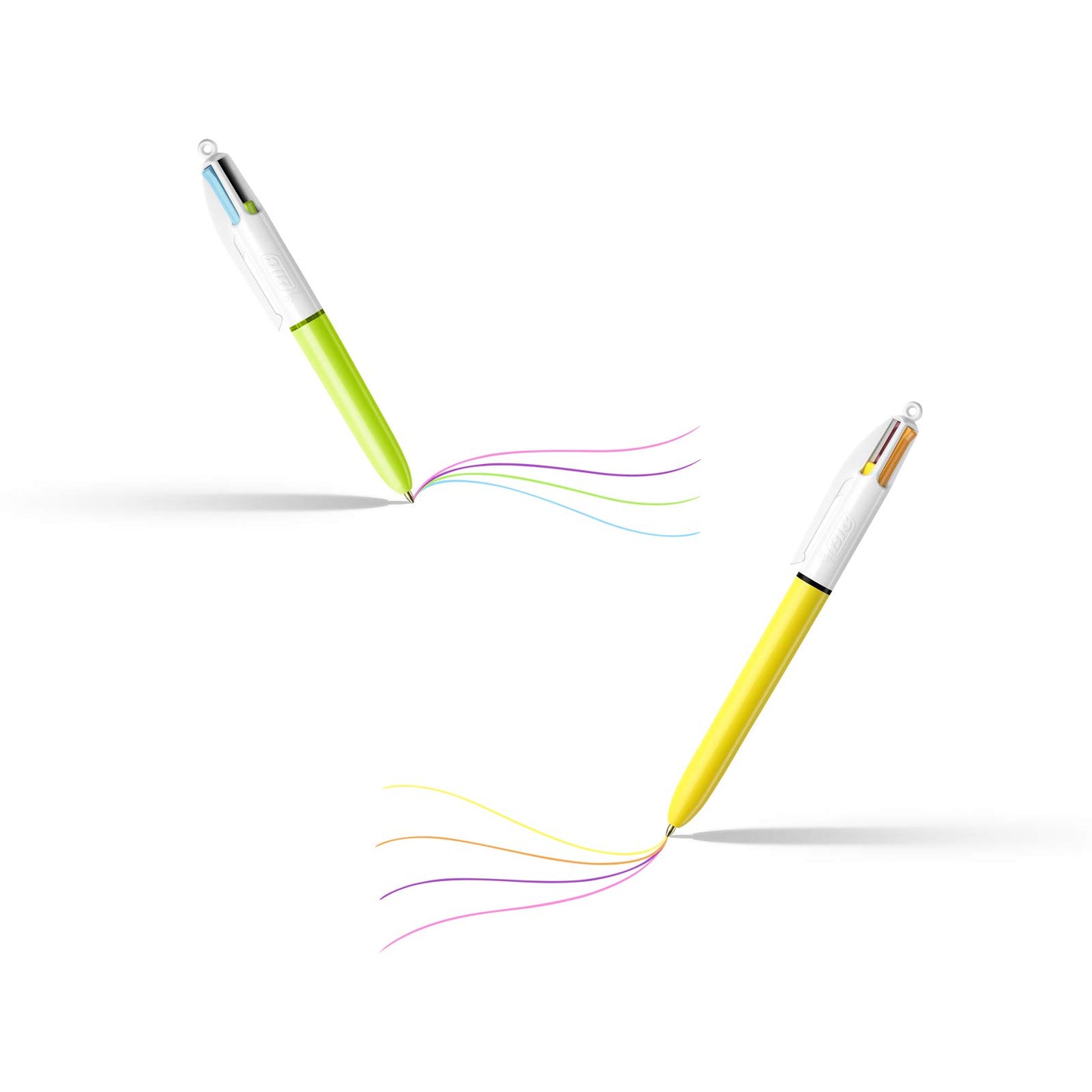BIC 4 Colours Ball Pens - Purple Pen Holder of 6