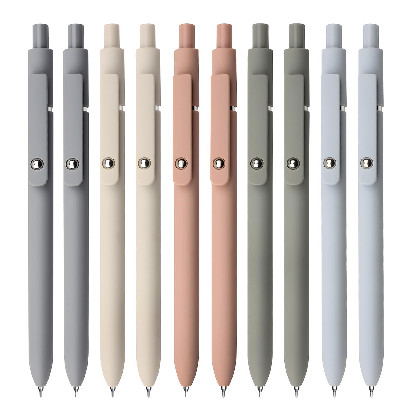 UIXJODO Gel Pens, 10Pcs 0.5mm Black Ink Pens Fine Point Smooth Writing Pens, High-End Series