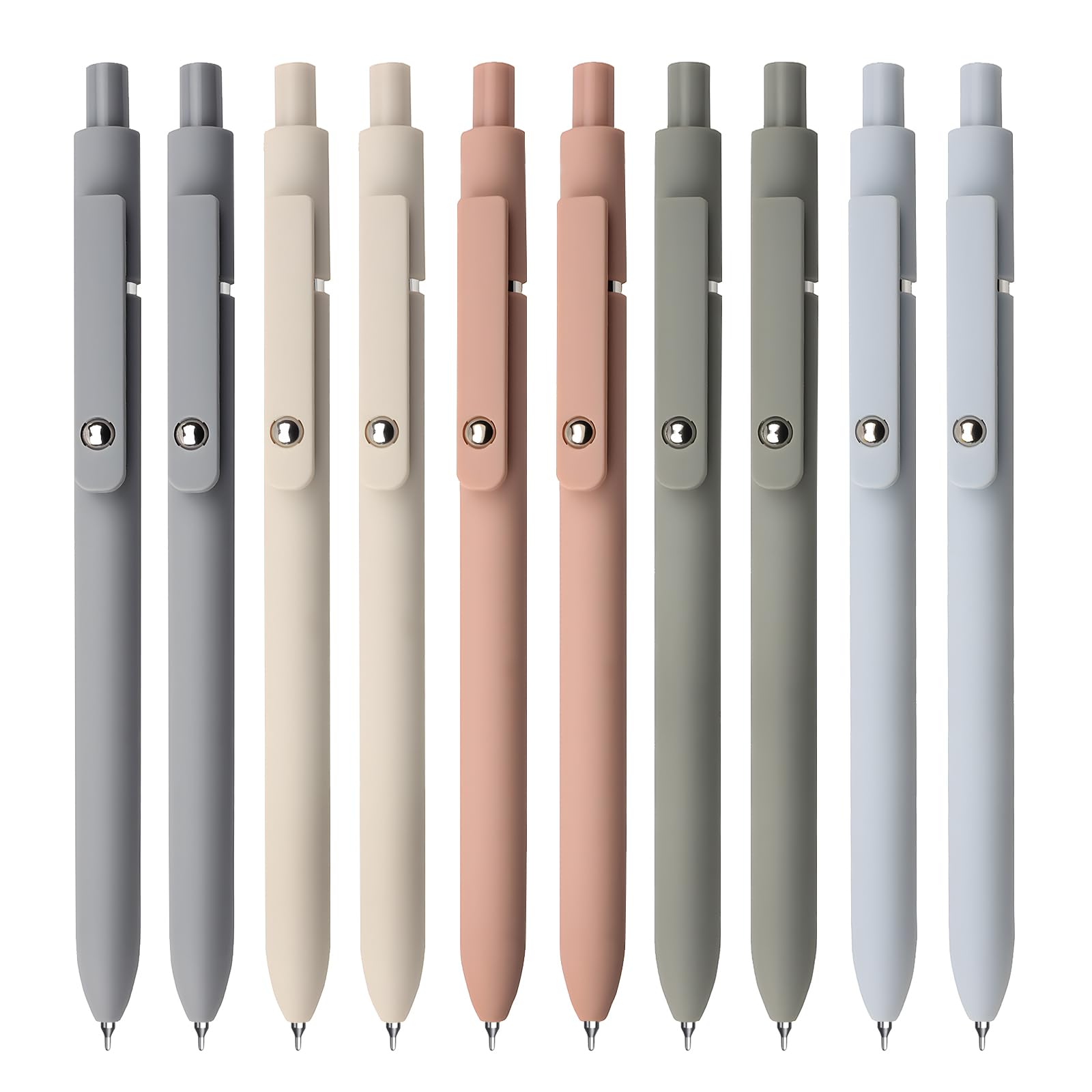 UIXJODO Gel Pens, 10Pcs 0.5mm Black Ink Pens Fine Point Smooth Writing Pens, High-End Series