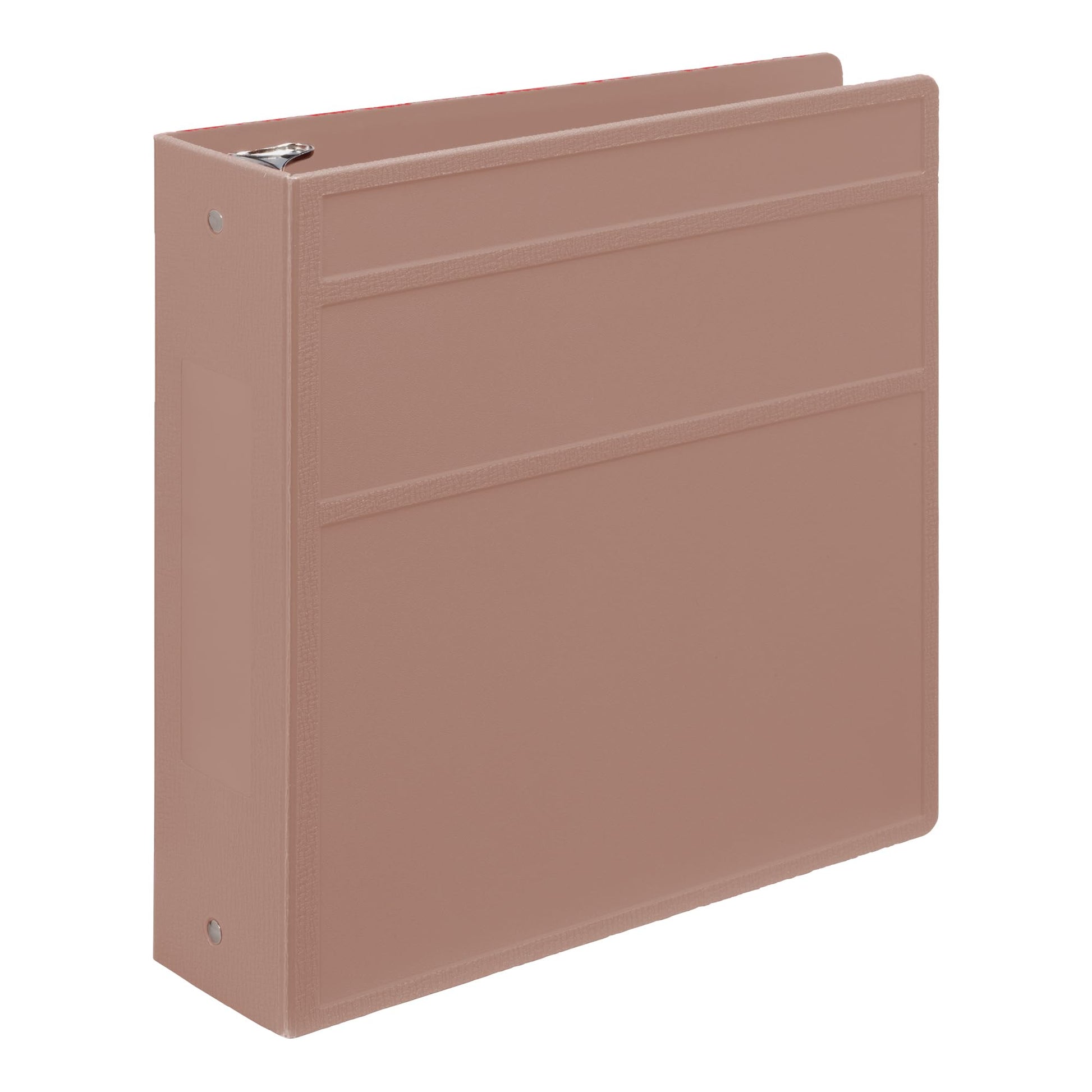 Carstens 3-Inch Heavy Duty 3-Ring Binder - Side Opening, Dusty Rose, Durable Plastic, Precision