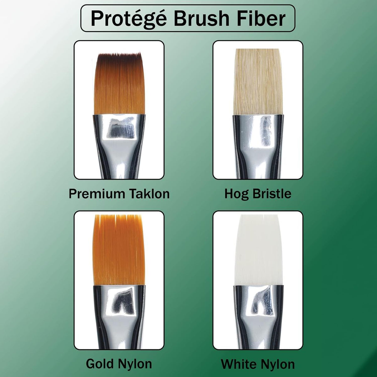 Connoisseur Gold Nylon Short Handle Brush Set, 15-Piece
