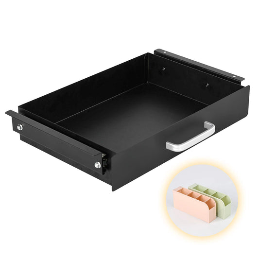 GOME Under Desk Pull-Out Drawer - Storage Organizer Office Mounted, Easy Slide-Out Pencil Drawer