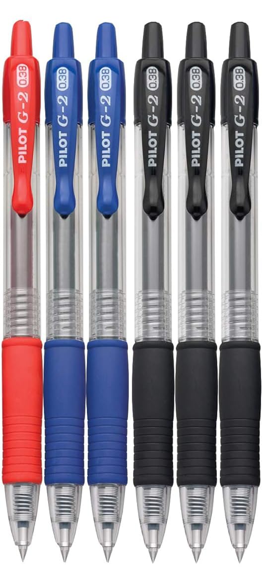 Advantage Gifts G2 Retractable Premium Gel Ink Roller Ball Pens Ultra Fine Point (.38mm)