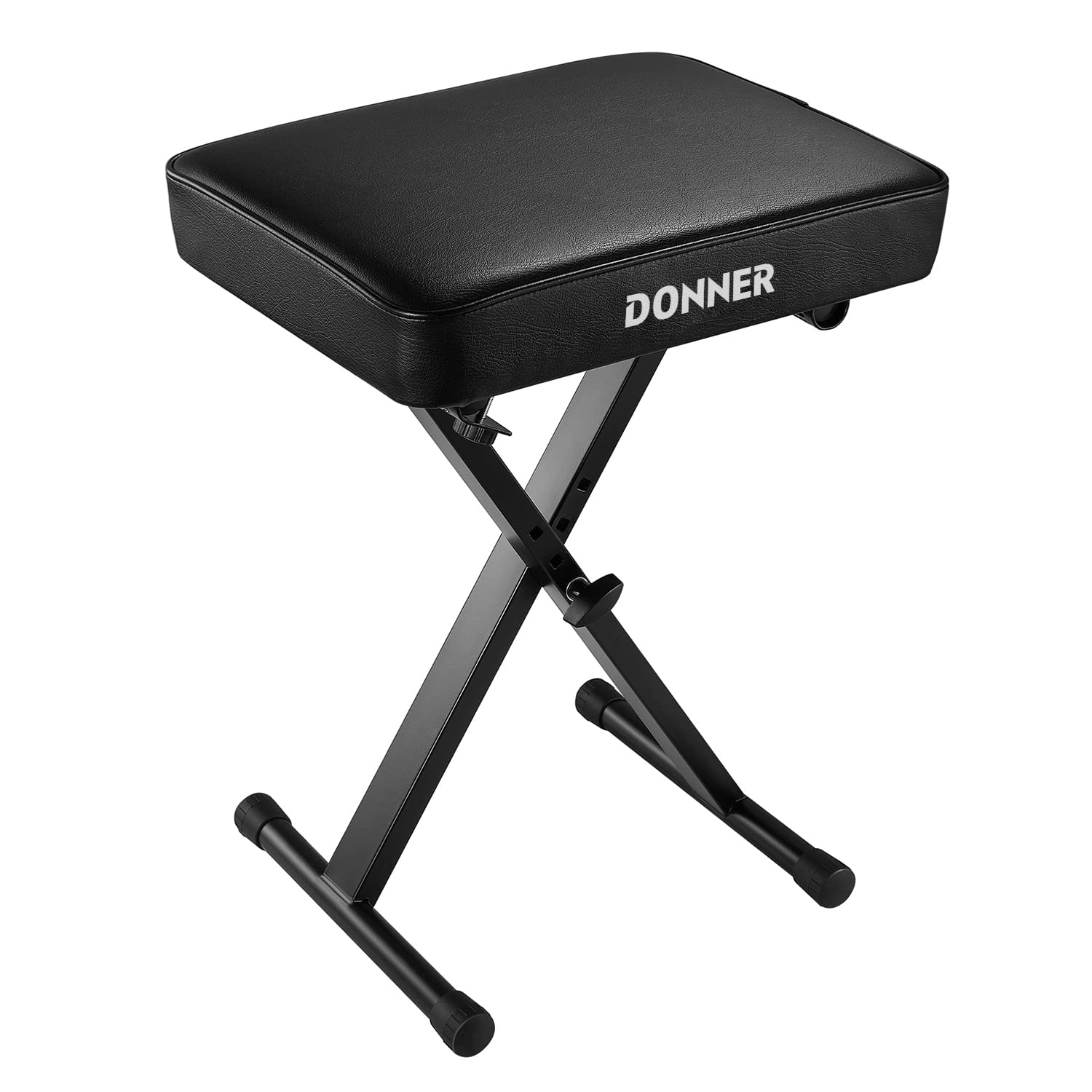 Donner Piano Bench, Adjustable Keyboard Bench Portable Stool Collapsible Chair Foldable Seat