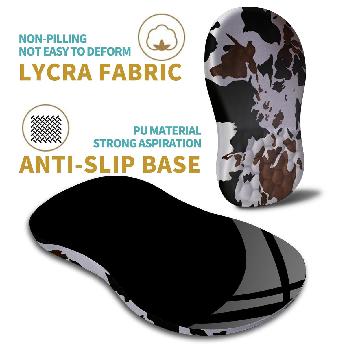 Hokafenle Ergonomic Mouse Pad Wrist Support with Massage Design, Wrist Rest Pain Relief Mousepad