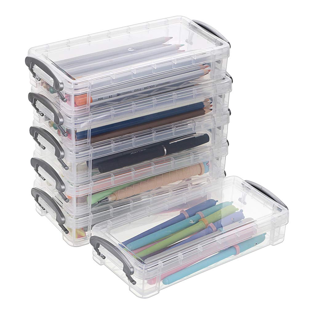 BTSKY Large Capacity Pencil Box, Office Supplies Storage Organizer Box, Brush Painting Pencils
