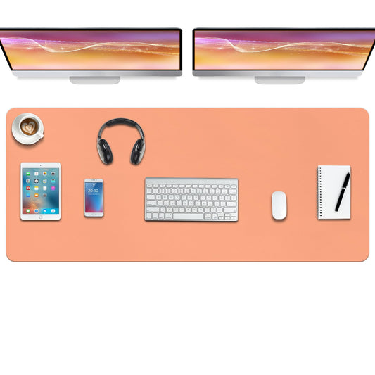 Boutilon Leather Desk Pad Protector,Non-Slip Mouse Pad,Laptop Desk Pad,Office Mouse Mat,Waterproof