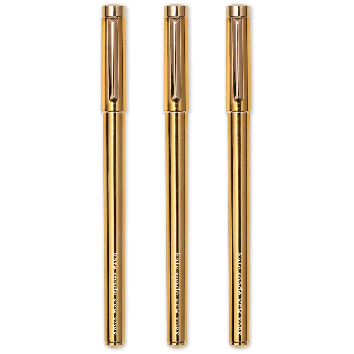 kate spade new york Fine Tip Pen Set of 3, Gold