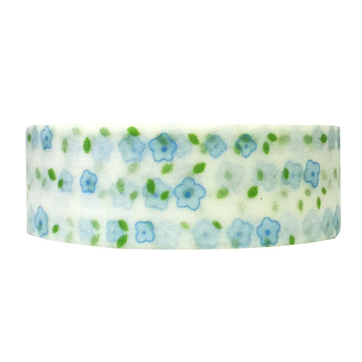 allydrew Decorative Washi Masking Tape, Blue Floral Doodles