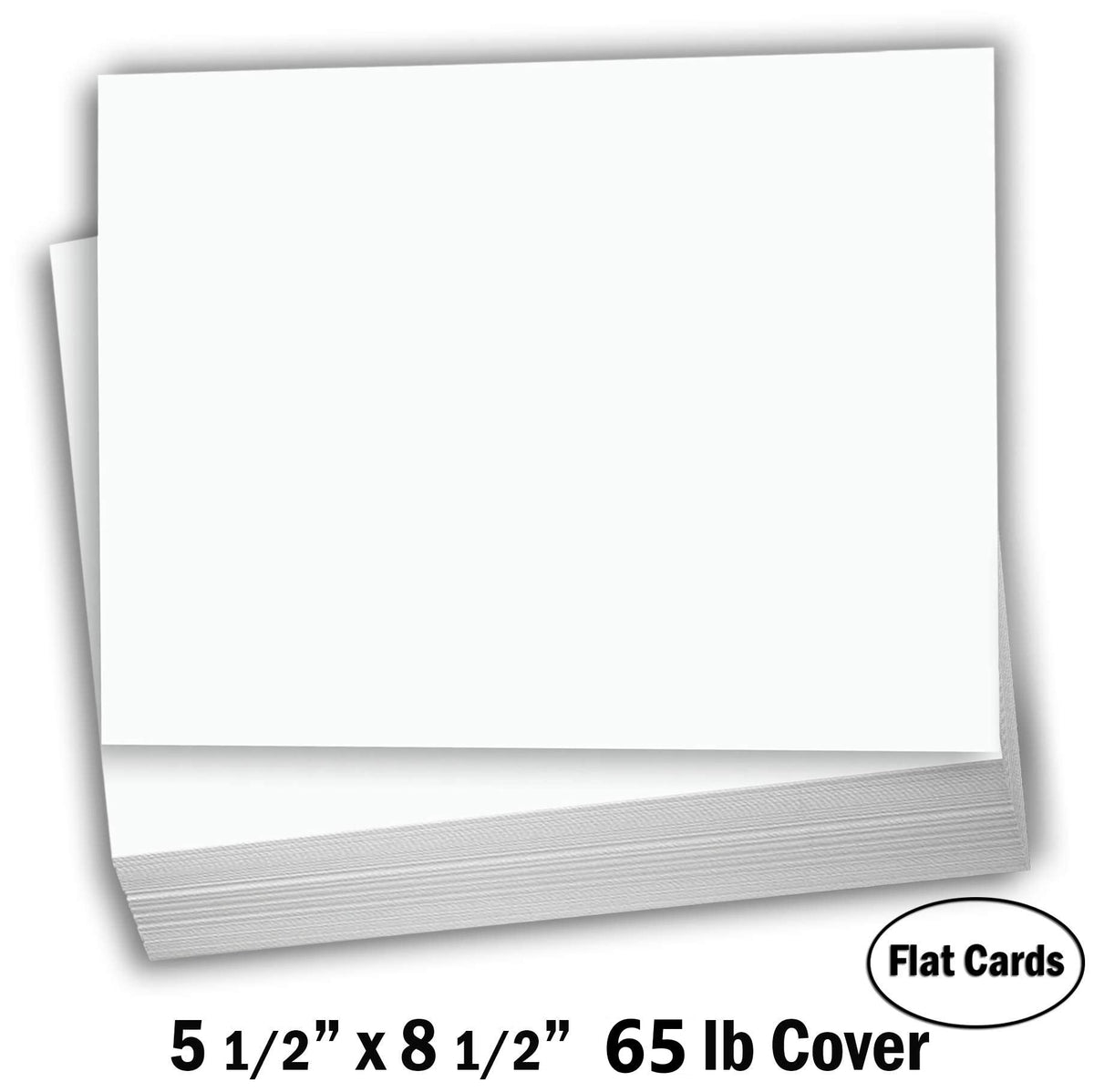 Hamilco White 65lb Cover 5.5x8.5 Index Cards & Recipe Cards (100PK)