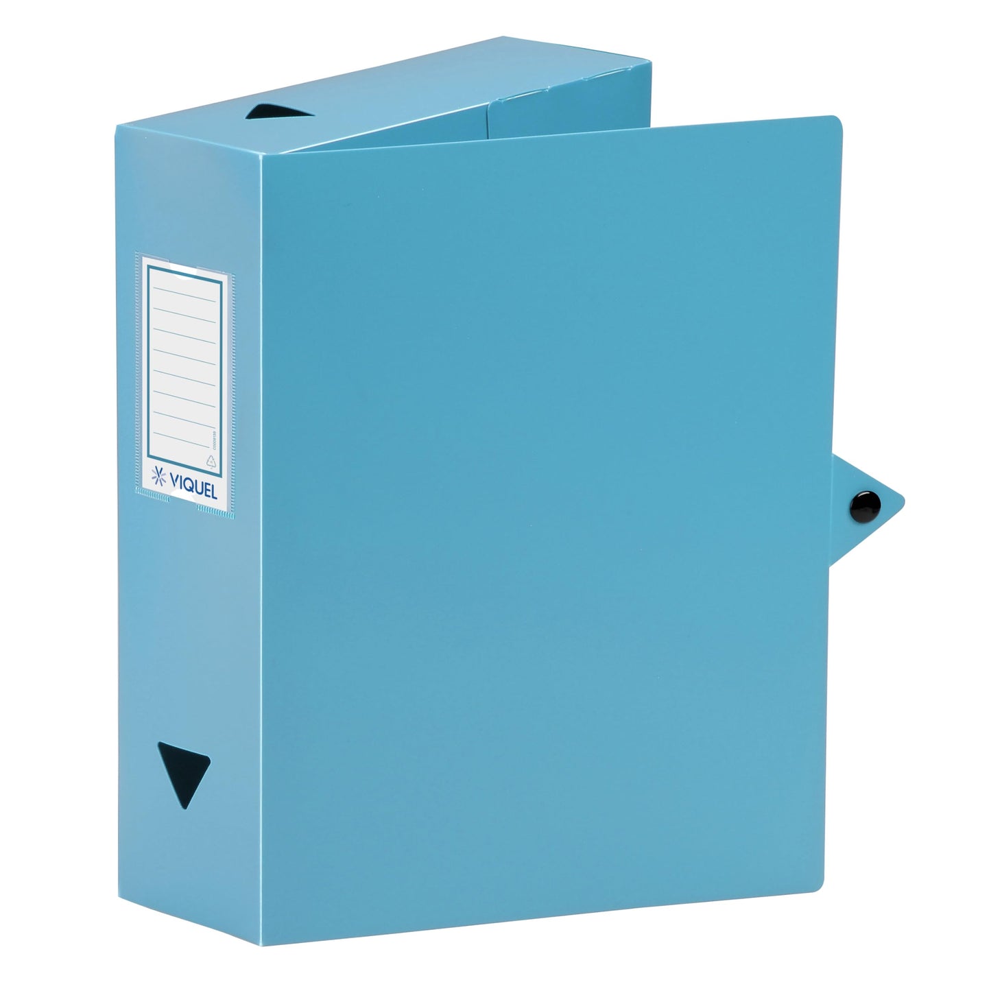 Viquel Class Doc Box File Polypropylene Spine Width 80 mm turquoise blue