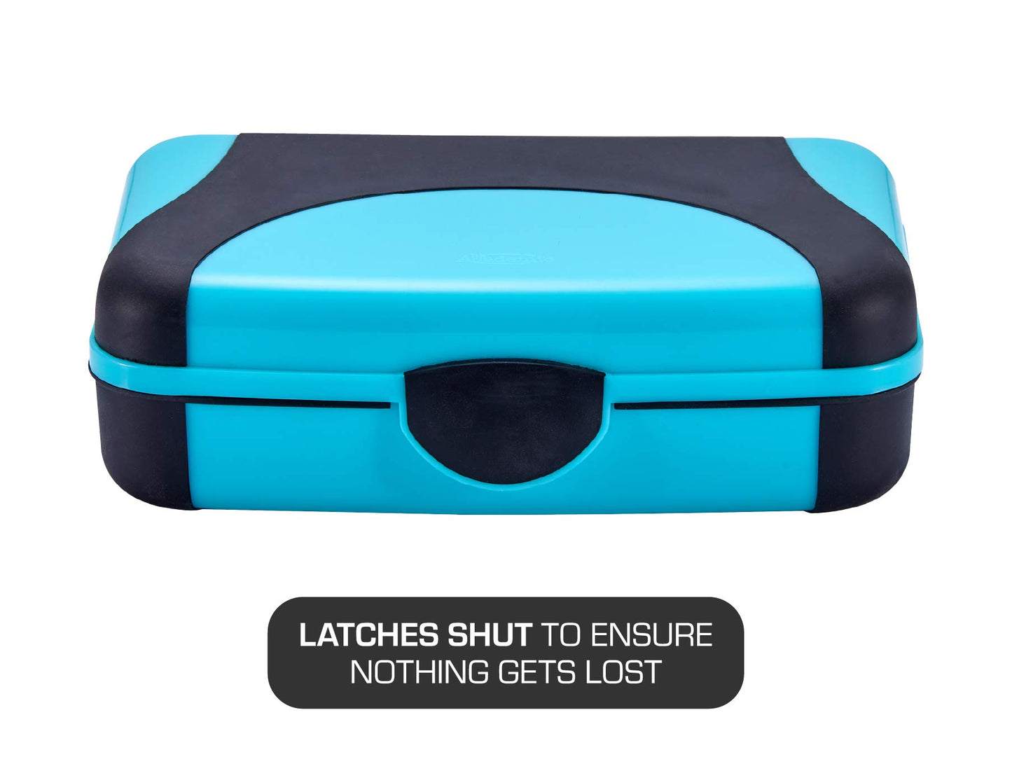 LockerMate by Bostitch Hard Pencil Case, Durable Plastic Pencil Box, Kid-Friendly Colors in Blue &