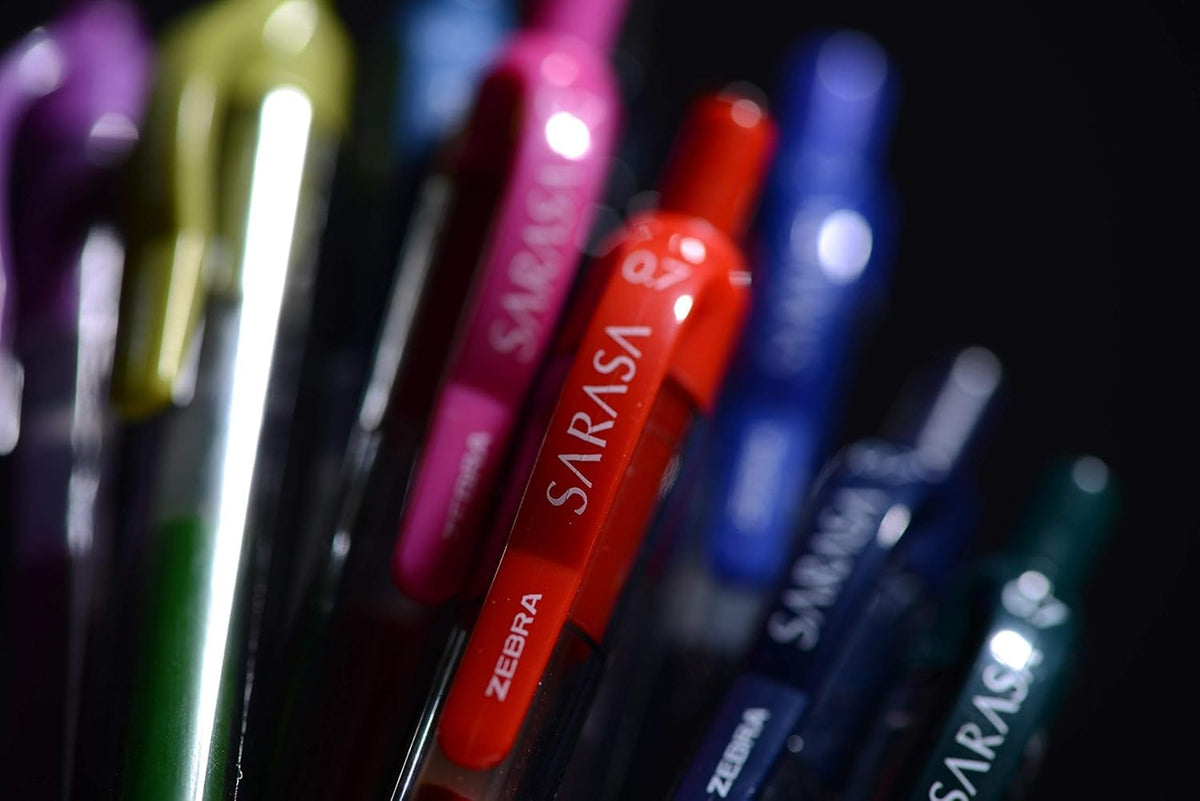 Zebra Pen Sarasa Dry X20 Retractable Gel Pen, Medium Point, 0.7mm, Black Ink, 10-Pack (Packaging