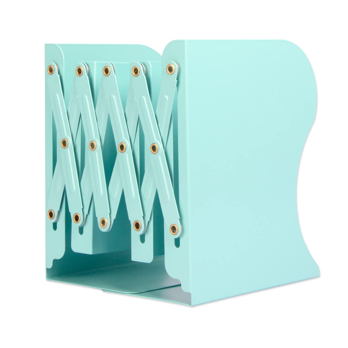 Aobopar Adjustable Metal Book Ends for Shelves Mint Green