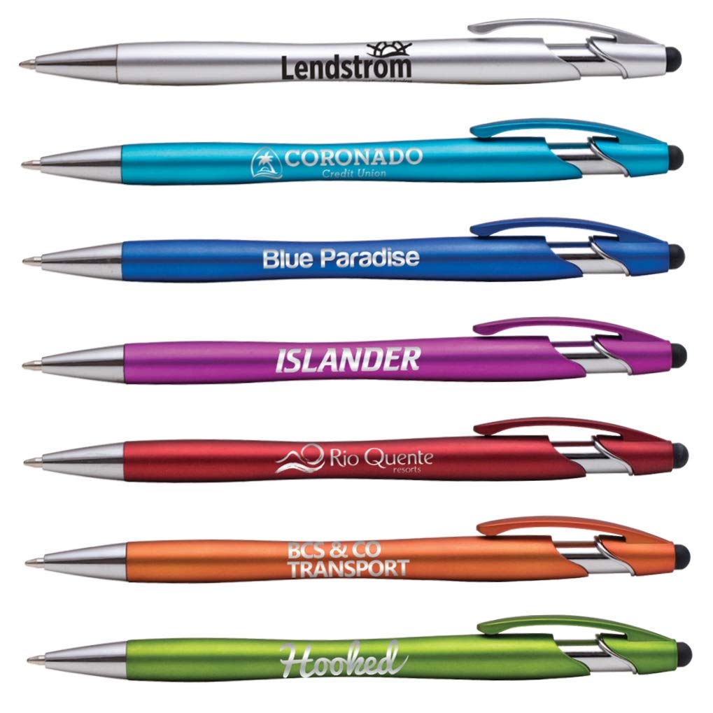 ExpressDesigns™ - The Beemer Ballpoint Pen w/Stylus Tip, Custom Personalized Black writing ink