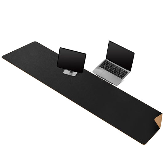MAIDERN 63”x 15.7” Leather Desk Pad XXL, Large Desk Mat, Cork & Leather Large Mouse pad for Desk