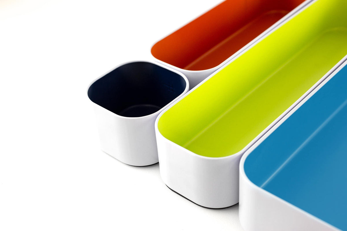Three by Three Seattle Metal Drawer Organizer Tray Set, 10-Pc (Assorted)