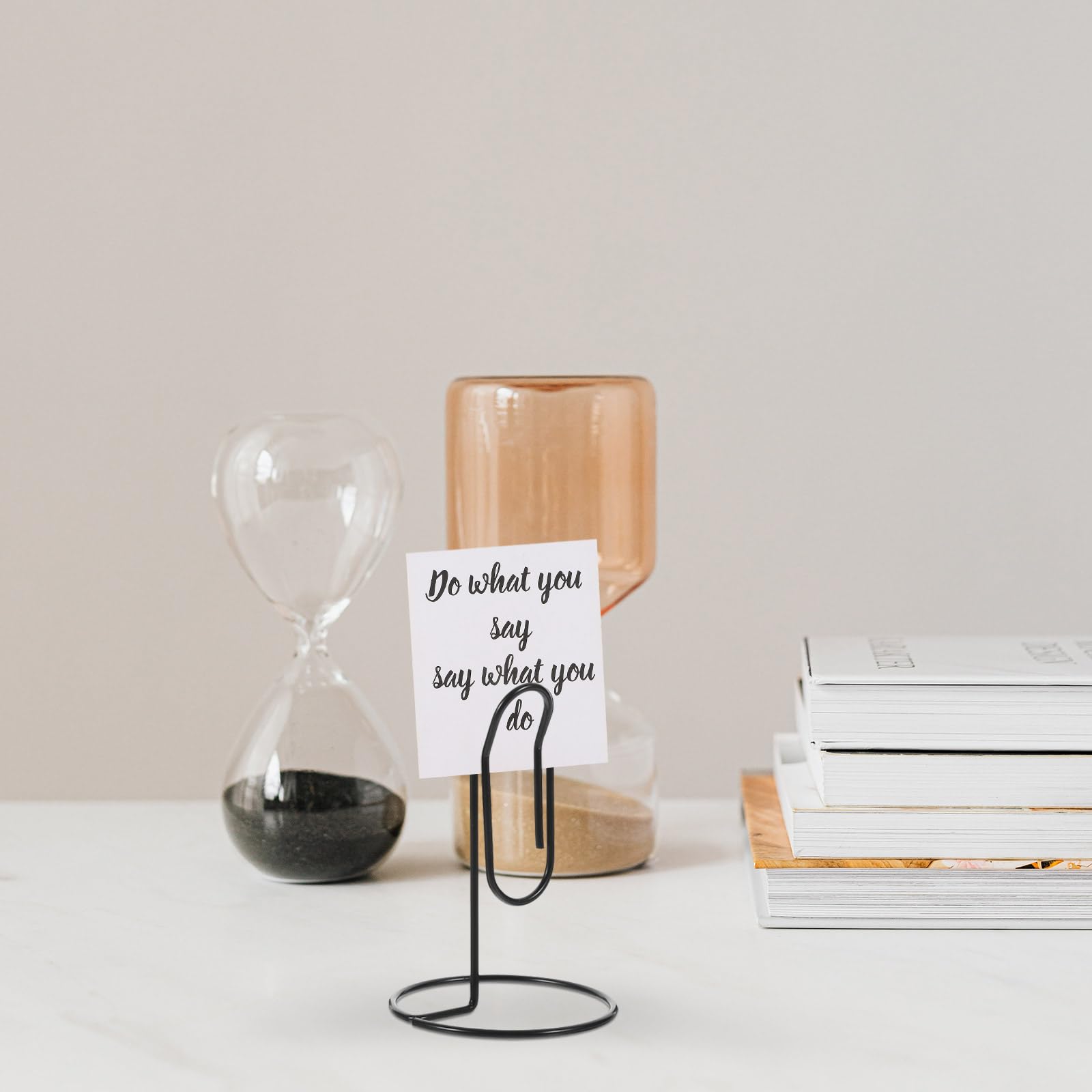STOBOK Base Memo Clip, 5pcs Creative Large Desktop Note Holder DIY Multi- Hand Account Daily Use