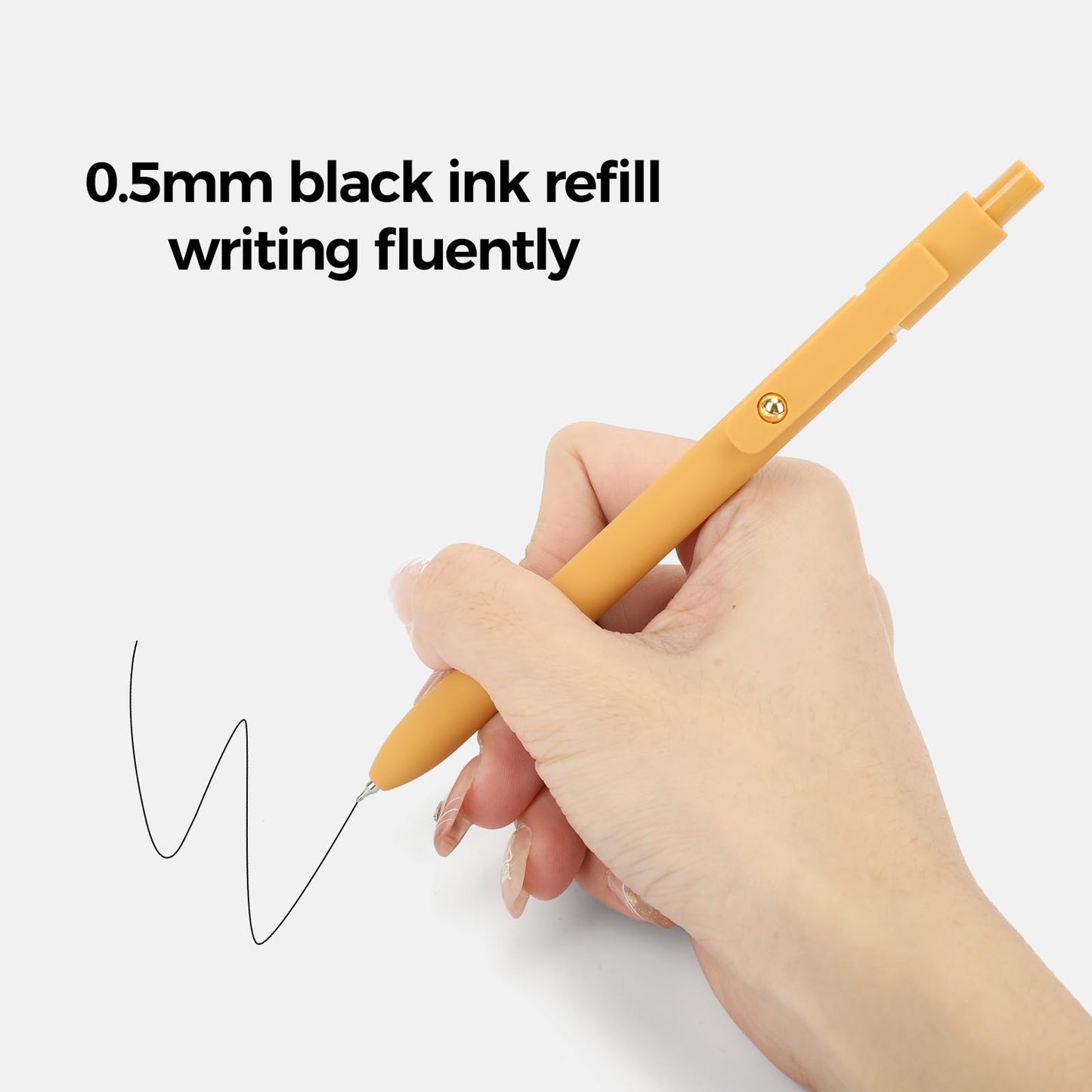 Ddaowanx Gel Pens Set,24 Pcs 0.5mm Retractable Quick Dry Black Ink Pen Bulk