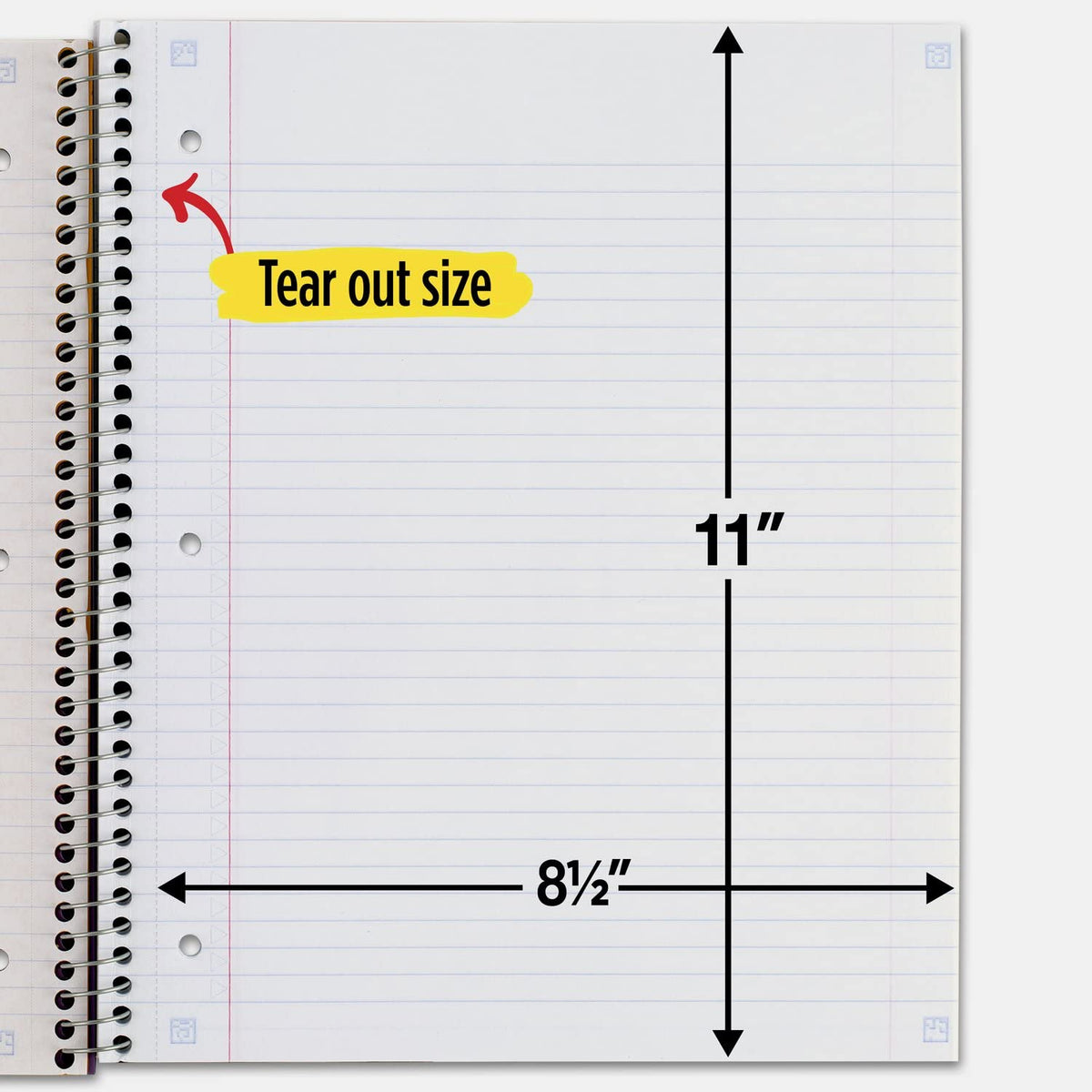 Five Star Spiral Notebooks + Study App, 3 Pack, 3-Subject, College Ruled Paper, 11" x 8-1/2", 150