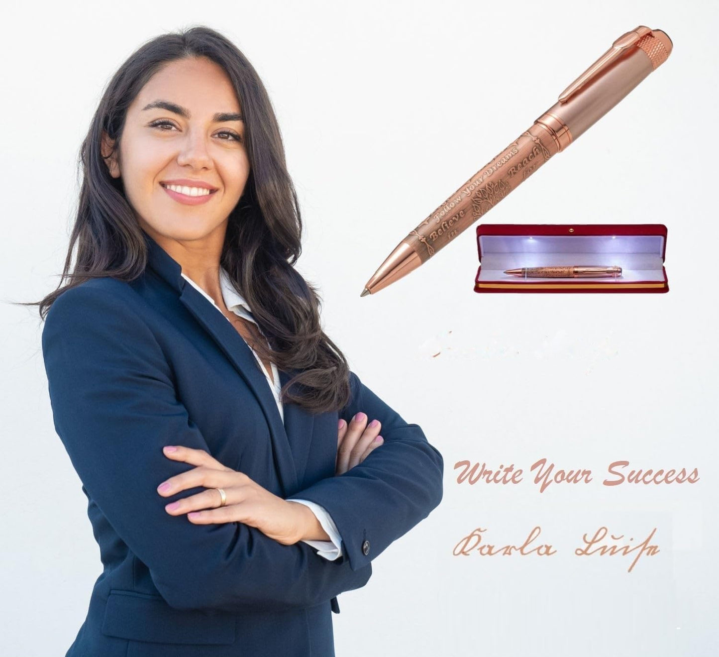 S&R Somit® Luxury Ballpoint Pen Gift Set with Fancy LED Box