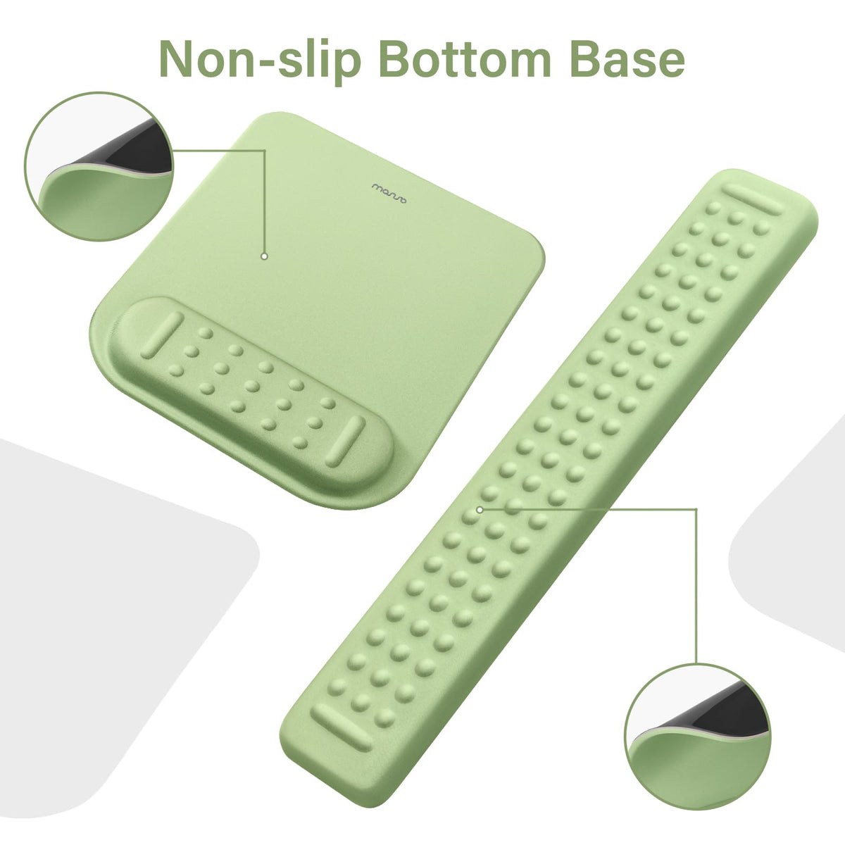 MOSISO Keyboard Stand&Wrist Rest Support for Keyboard &Mouse Pad Set