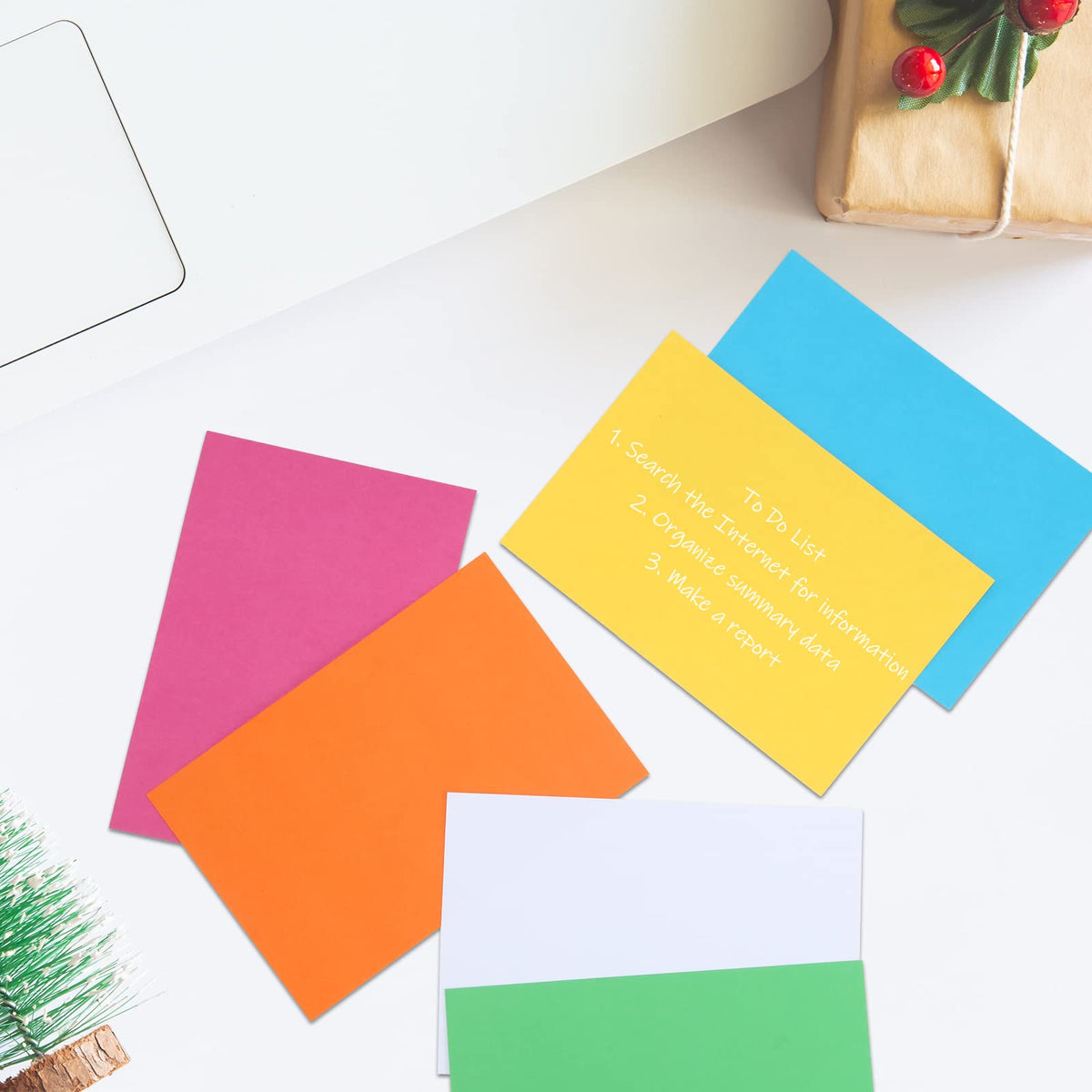 300 Pcs Blank Index Cards Thick Card Stock, 4 x 6 Inch, Vivid Colors
