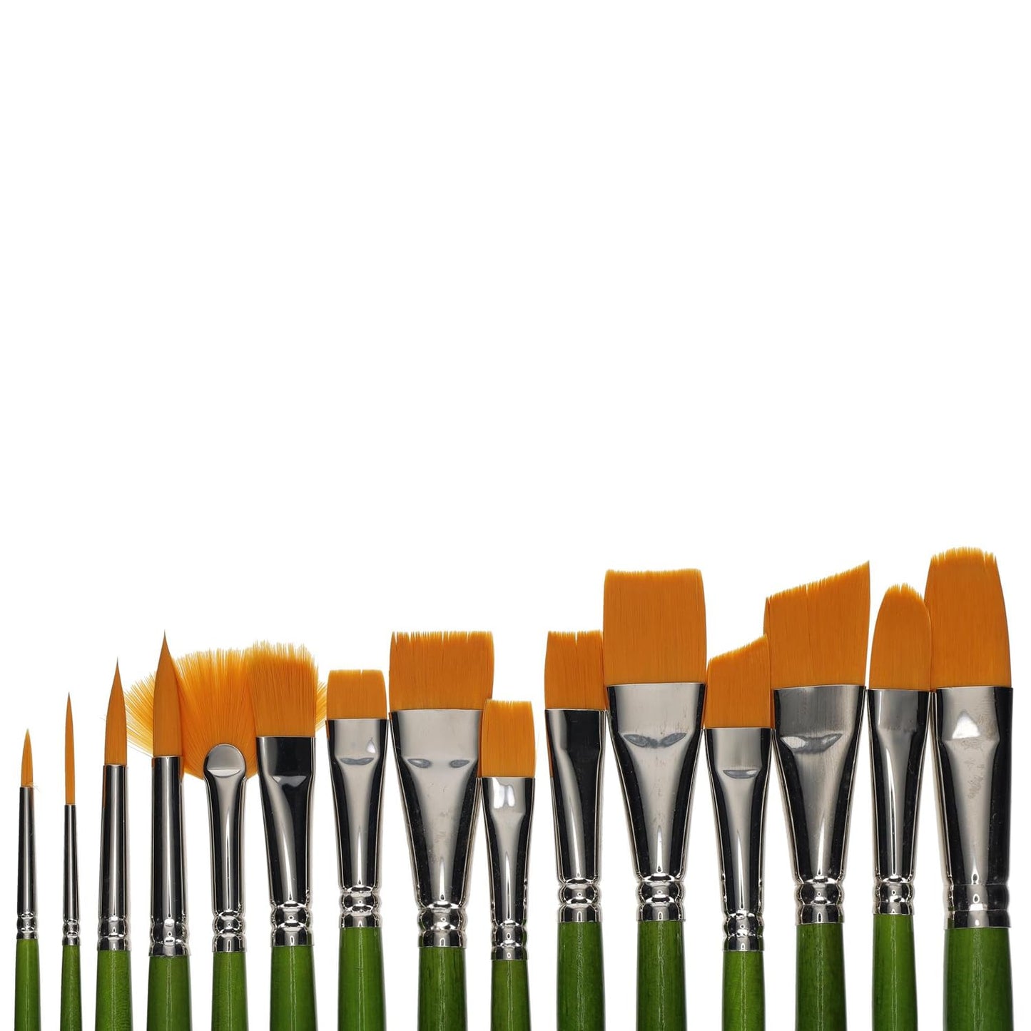 Connoisseur Gold Nylon Short Handle Brush Set, 15-Piece