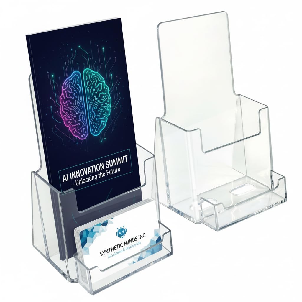 Azar Displays, 252922, Counter Brochure Holder for Trifold Flyers, Business Card or Gift Card