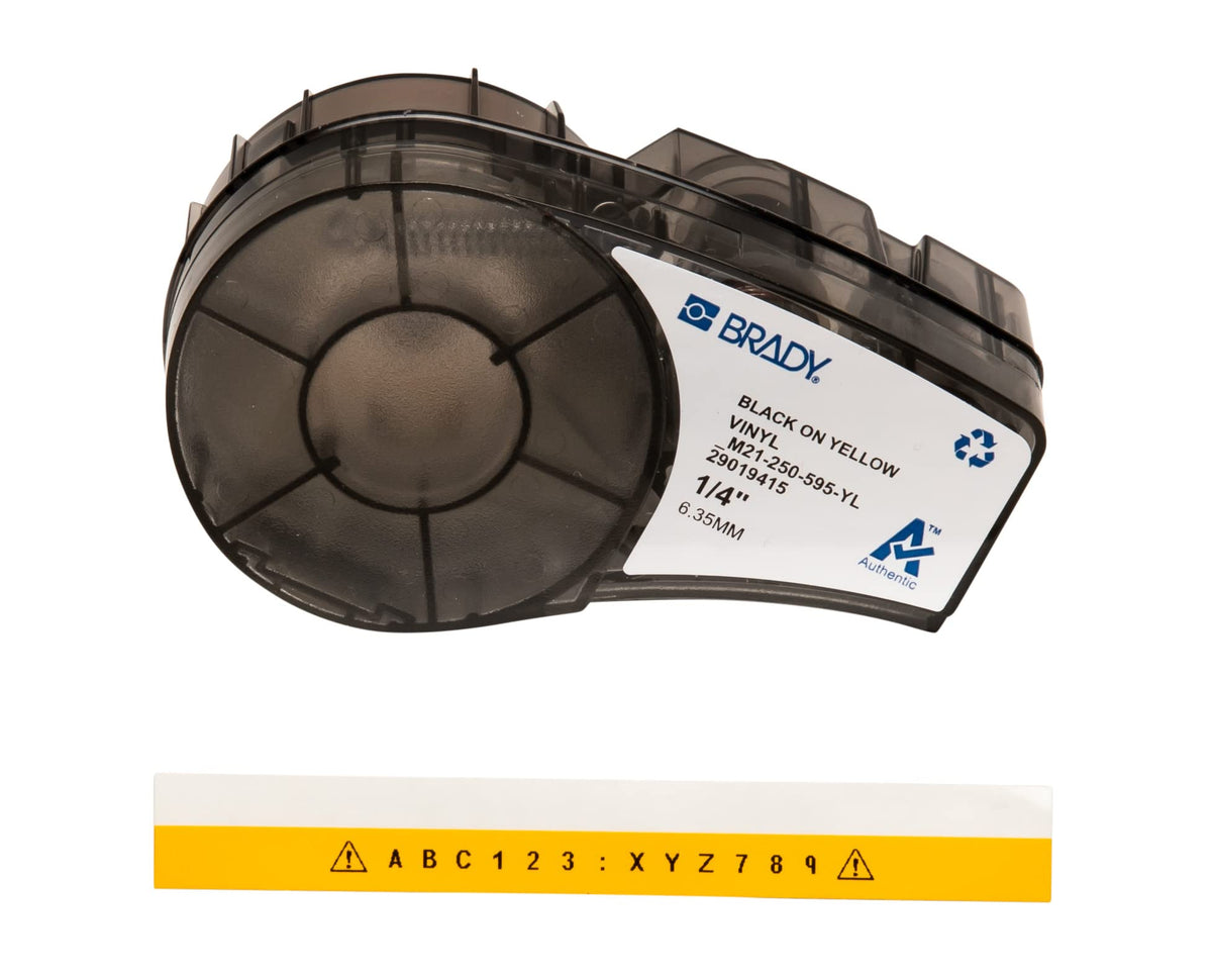 Brady Authentic (M21-250-595-YL) All-Weather Vinyl Label for Indoor/Outdoor ID, Lab and Equipment
