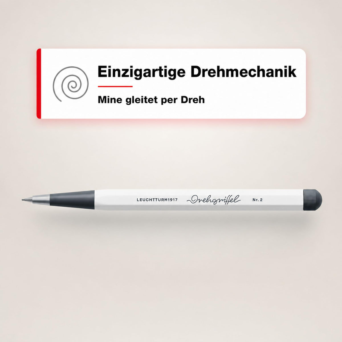 LEUCHTTURM1917 - Drehgriffel Mechanical Pencil - Refillable Writing Stylus with 0.7 mm HB Graphite