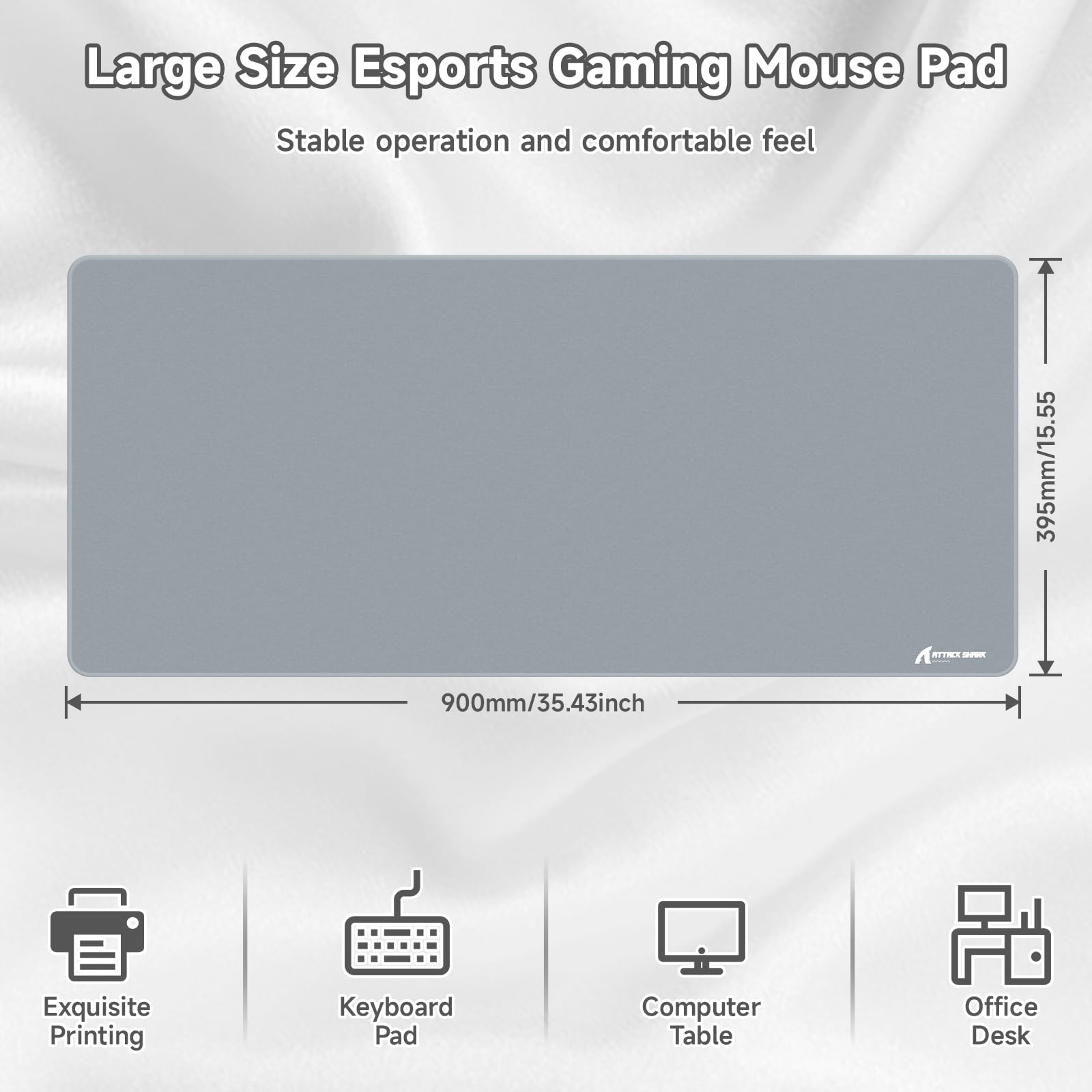 ATTACK SHARK CM02Pro Gaming Mouse Pad for Esports Speed Large Mouse mats for Desk Waterproof
