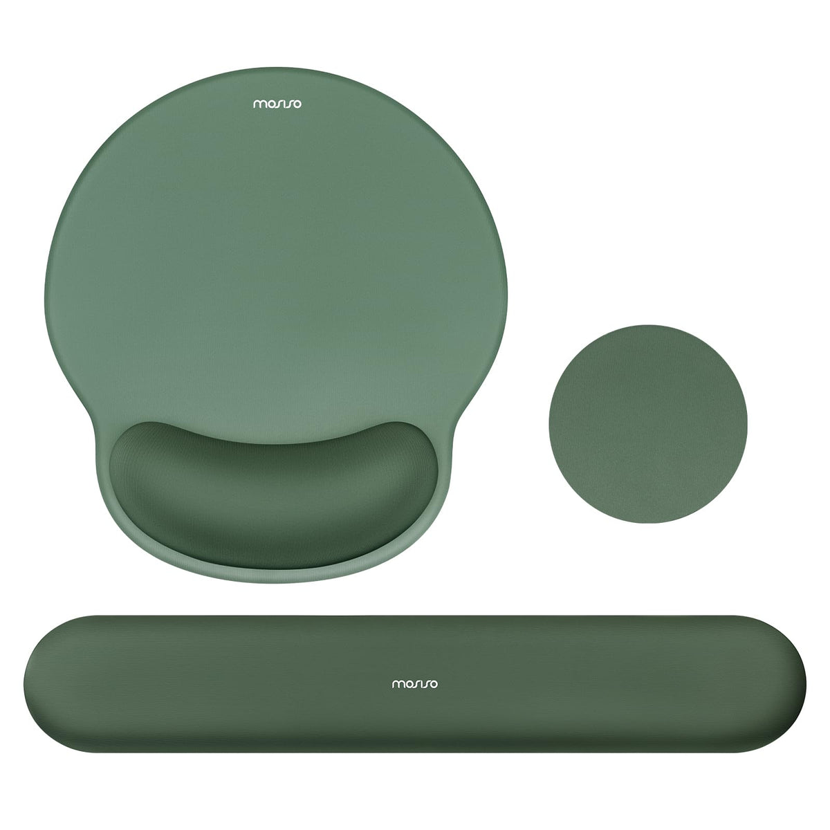 MOSISO Wrist Rest Support for Mouse Pad&Keyboard Set, Midnight Green
