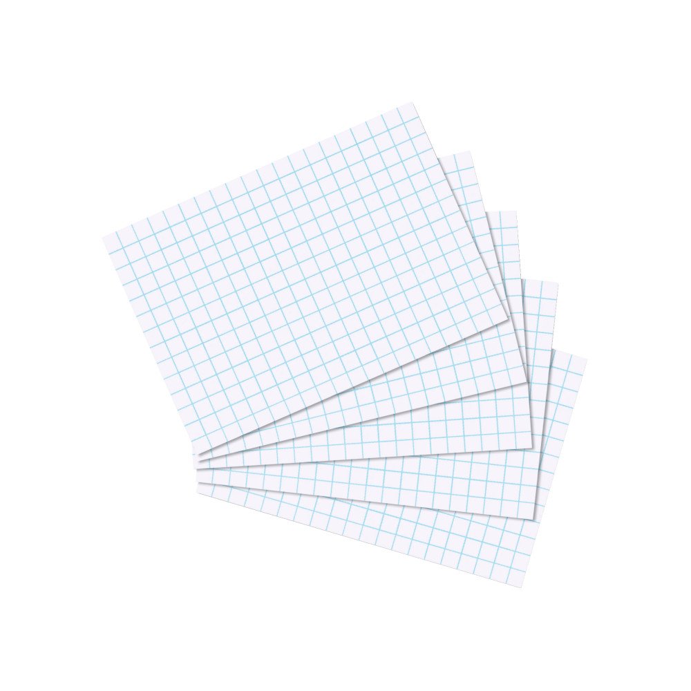 Herlitz A7 Squared Index Cards - White