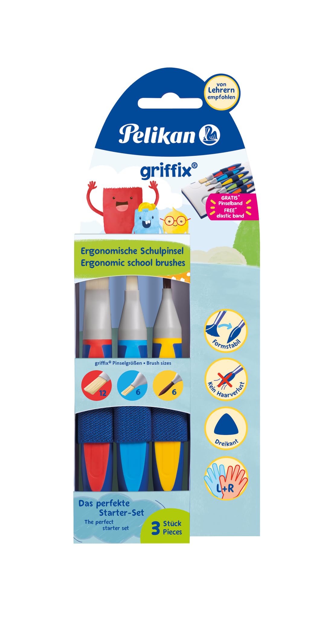 Griffix Brush Set with Ribbon - Pack of 3